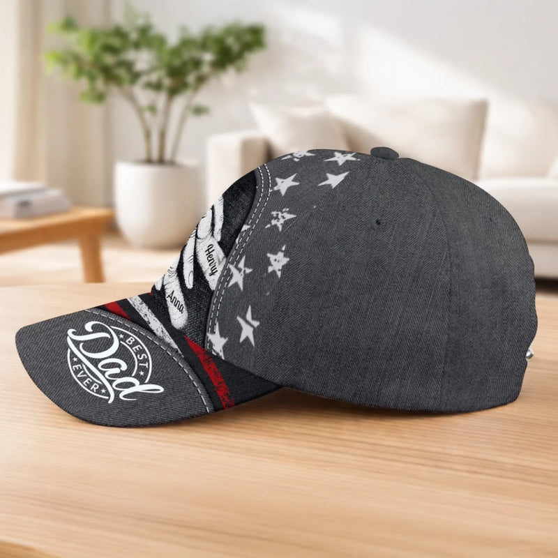Custom Hat, All Over Print Classic Cap - Personalized Father's Day Gifts For Dad, Grandpa - Raised By A Legend