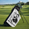 Custom Photo Golf Towel - Personalized Father's Day Birthday Golf Gifts For Dad, Grandpa - Tee Time Is The Best Time