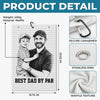 Custom Photo Golf Towel - Personalized Father's Day Birthday Golf Gifts For Dad, Grandpa - Tee Time Is The Best Time