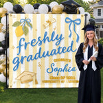 Custom Backdrop - Personalized Graduation Gifts For Him, Her - Serving Fresh Graduate Energy
