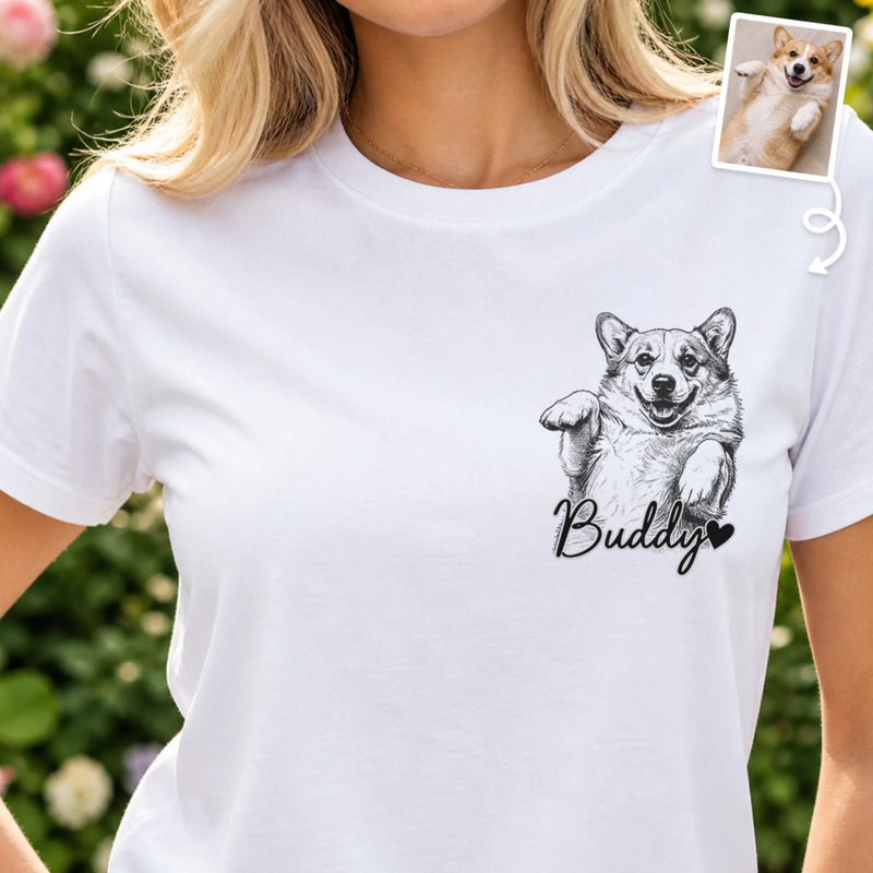 Custom Photo T-shirt, Hoodie - Personalized Father's Day Gifts For Dog Cat Lovers, Dog Dad And Mom, Cat Owners - Home Is Where Pets Are