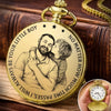 Custom Photo Pocket Watch - Personalized Father's Day Birthday Gifts For Dad, Grandpa - Dad Deserves The World