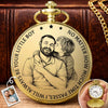 Custom Photo Pocket Watch - Personalized Father's Day Birthday Gifts For Dad, Grandpa - Dad Deserves The World
