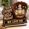 Custom 2-Layered Wooden Plaque - Personalized Father's Day Gifts For Dad, Grandpa, Baseball Lovers, Sports Fans, Sports Lovers - Baseball And Chill