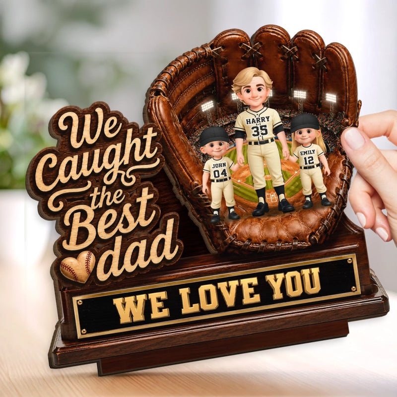 Custom 2-Layered Wooden Plaque - Personalized Father's Day Gifts For Dad, Grandpa, Baseball Lovers, Sports Fans, Sports Lovers - Baseball And Chill