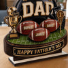 Custom 2-Layered Wooden Plaque - Personalized Father's Day Birthday American Football Gifts For Dad, Grandpa, Football Lovers, Sports Fans, Sports Lovers - Game Day Energy