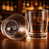Custom Whiskey Glass - Personalized Father's Day, Baby Shower, Gender Reveal Gifts For New Dads, New Grandpas - Tiny Human Big Cheers