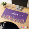 Custom Birth Month Flower Desk Mat - Personalized Birthday Gifts For Besties, Sisters, BFF, Family, Yourself - Living Life My Way