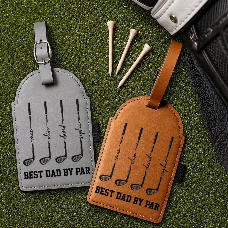 Custom Golf Bag Tag - Personalized Father's Day Birthday Golf Gifts For Dad, Grandpa - Swing Into Good Times