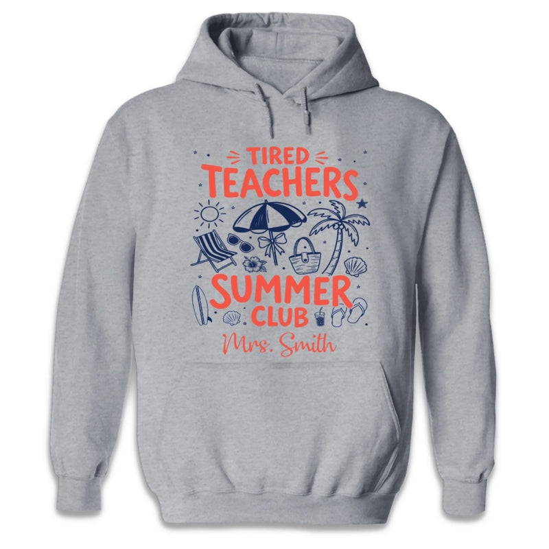 Custom T-shirt, Premium T-shirt, Hoodie - Personalized Summer Vacation And Travel Gifts For Teachers - Tired Teacher, Rested Soul Loading