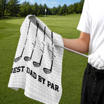 Custom Golf Towel - Personalized Father's Day Birthday Golf Gifts For Dad, Grandpa - Swing Easy, Live Happy