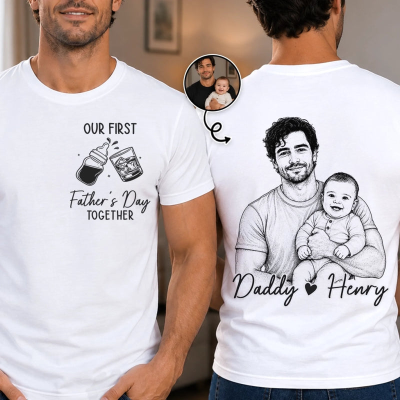 Custom Photo T-shirt - Personalized Father's Day, Baby Shower, Gender Reveal Gifts For New Moms, New Dads, New Parents - The Dad Era Begins