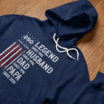 Custom T-shirt, Hoodie - Personalized America 250th Anniversary Father's Day Gifts For Husband, Dad, Grandpa - Stars Stripes And Legacy