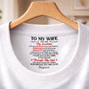 Custom Inside Neck Print T-Shirt - Personalized Anniversary Wedding Gifts For Husband And Wife, Him And Her - Her Sunshine, His Forever