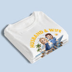Custom T-shirt, Premium T-shirt, Hoodie - Personalized Summer Vacation And Travel Gifts For Wife, Husband, Cruise Lovers - Partners On Deck For Life
