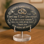 Custom Printed Rock - Personalized Anniversary Wedding Gifts For Husband, Wife, Couple - Love You More Every Anniversary
