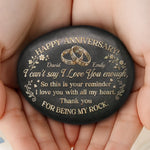 Custom Printed Rock - Personalized Anniversary Wedding Gifts For Husband, Wife, Couple - Love You More Every Anniversary