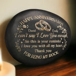 Custom Printed Rock - Personalized Anniversary Wedding Gifts For Husband, Wife, Couple - Love You More Every Anniversary