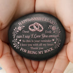 Custom Printed Rock - Personalized Anniversary Wedding Gifts For Husband And Wife, Him And Her - Together Till The Very End
