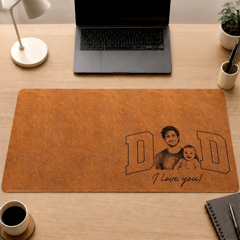 Custom Photo Desk Mat - Personalized Mother's Day, Father's Day Gifts For Mom, Grandma, Dad, Grandpa - Love Beyond Measure