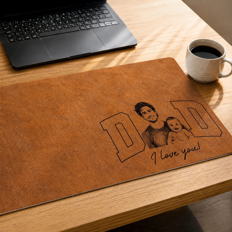 Custom Photo Desk Mat - Personalized Mother's Day, Father's Day Gifts For Mom, Grandma, Dad, Grandpa - Love Beyond Measure