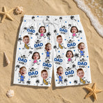 Custom Photo Tropical Hawaiian Aloha Men Beach Shorts - Personalized Father's Day Birthday Gifts For Dad, Grandpa - Strong Like Dad Everyday