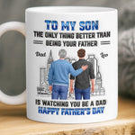 Custom 3D Inflated Effect Printed Mug - Personalized Father's Day Gifts For Son - Watching You Grow Is My Joy