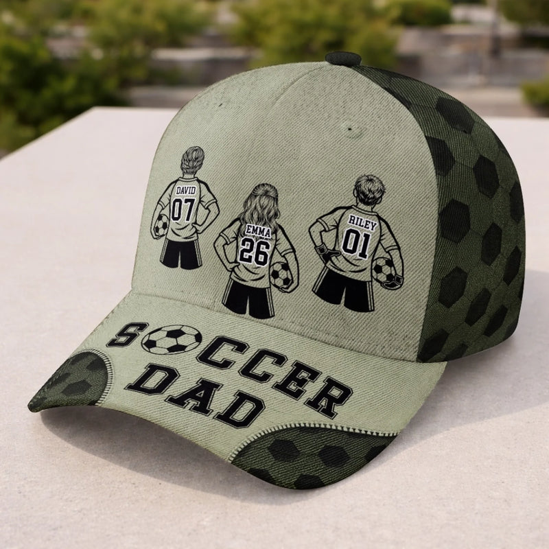 Custom LA 2026 Soccer Dad Cap - Personalized Father's Day Birthday Gifts For Dad, Grandpa, Soccer Lovers, Sports Fans - Eat Sleep Soccer Repeat