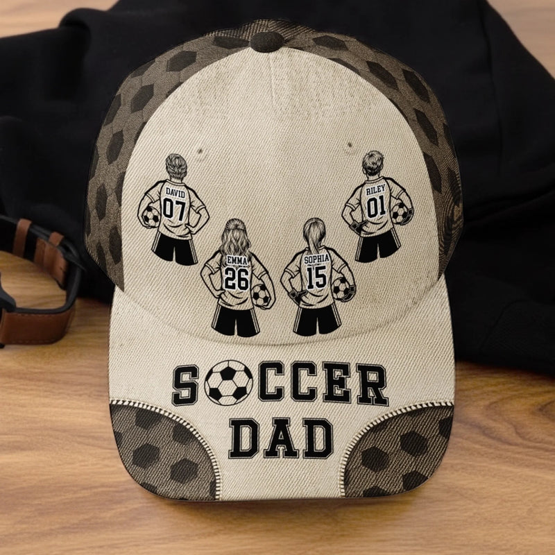 Custom LA 2026 Soccer Dad Cap - Personalized Father's Day Birthday Gifts For Dad, Grandpa, Soccer Lovers, Sports Fans - Eat Sleep Soccer Repeat