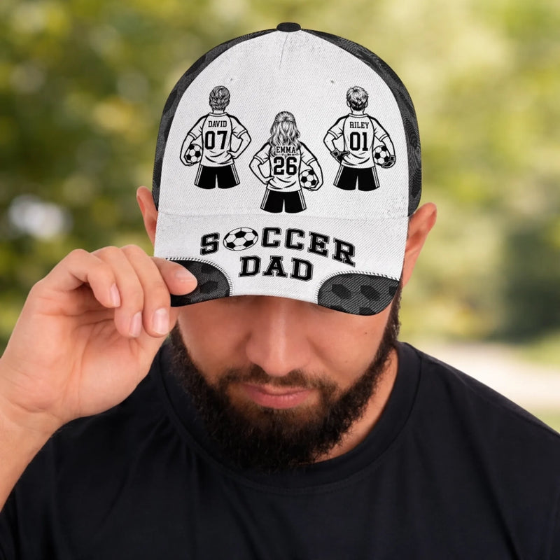 Custom LA 2026 Soccer Dad Cap - Personalized Father's Day Birthday Gifts For Dad, Grandpa, Soccer Lovers, Sports Fans - Eat Sleep Soccer Repeat