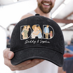 Custom Photo Vintage Washed Denim Baseball Cap - Personalized Father's Day Gifts For Dad, Grandpa - Thank You For Everything Dad