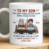 Custom Mug - Personalized Father's Day Birthday Gifts For Son, New Dad, New Parents - The Man, The Myth