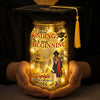 Custom Money Holder Mason Jar Light - Personalized Graduation Gifts For Him, Her - Graduation Glow With Purpose