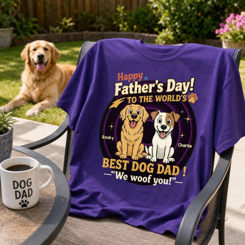Custom Unisex T-shirt, Hoodie - Personalized Father's Day Birthday Gifts For Dog Lovers, Dog Dad - You Had Us At Woof