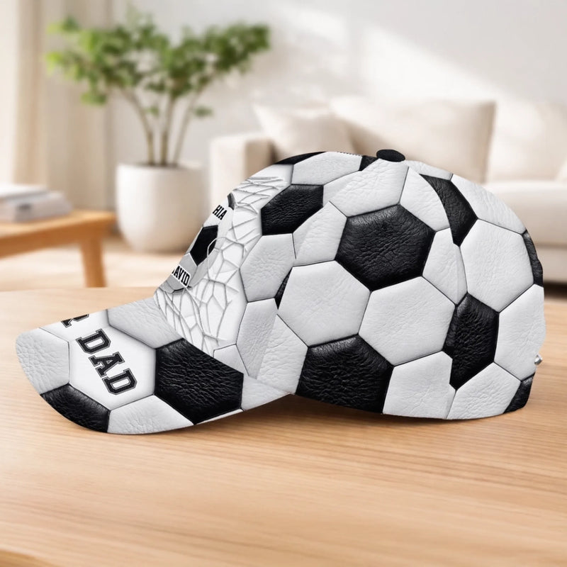 Custom LA 2026 Soccer Dad Cap - Personalized Father's Day Birthday Gifts For Dad, Grandpa, Soccer Lovers, Sports Fans - Kick Goals Make Memories