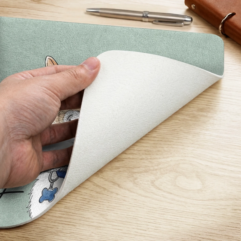 Custom Photo Desk Mat -  Personalized Birthday Gifts For Dog Cat Lovers, Dog Dad And Mom, Cat Owners - A Daily Reminder To Stay Pawsitive