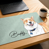 Custom Photo Desk Mat -  Personalized Birthday Gifts For Dog Cat Lovers, Dog Dad And Mom, Cat Owners - A Daily Reminder To Stay Pawsitive