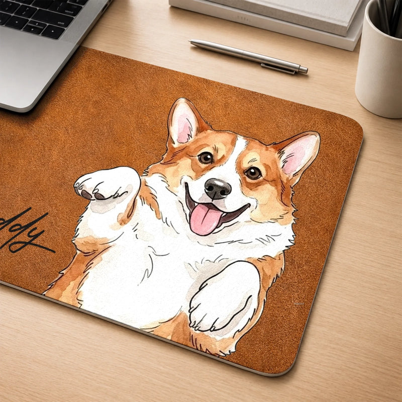 Custom Photo Desk Mat -  Personalized Birthday Gifts For Dog Cat Lovers, Dog Dad And Mom, Cat Owners - A Daily Reminder To Stay Pawsitive