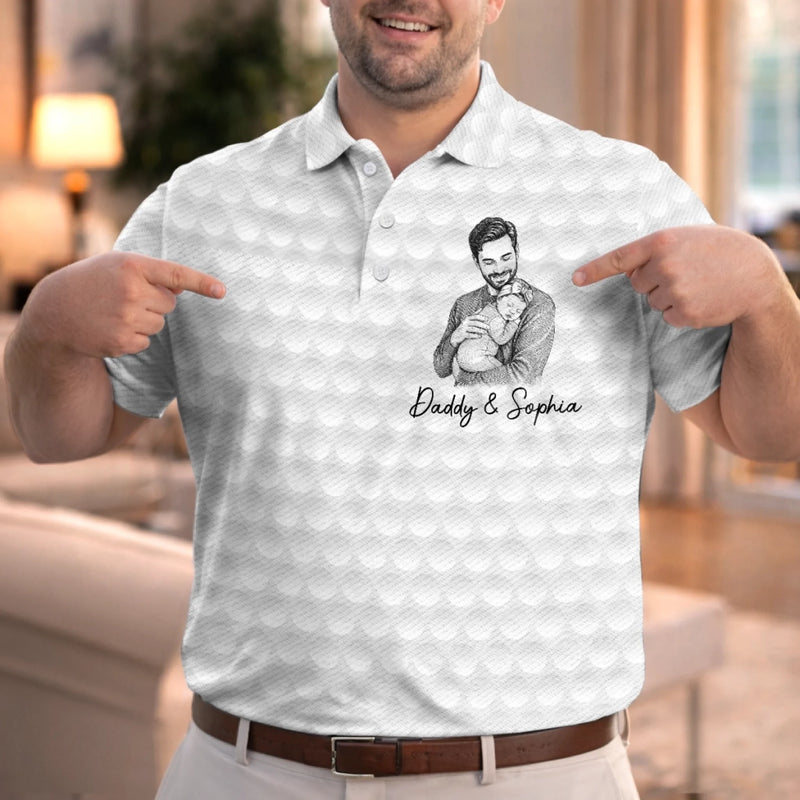 Custom Photo All Over Print Polo Shirt - Personalized Father's Day Birthday Golf Gifts For Dad, Grandpa - Life Is Better On The Course