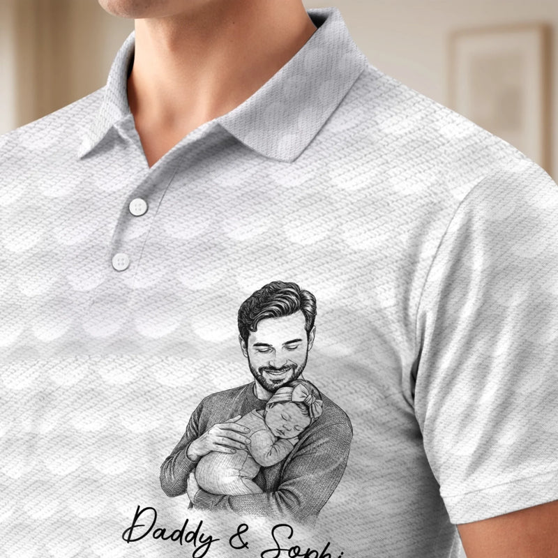 Custom Photo All Over Print Polo Shirt - Personalized Father's Day Birthday Golf Gifts For Dad, Grandpa - Life Is Better On The Course