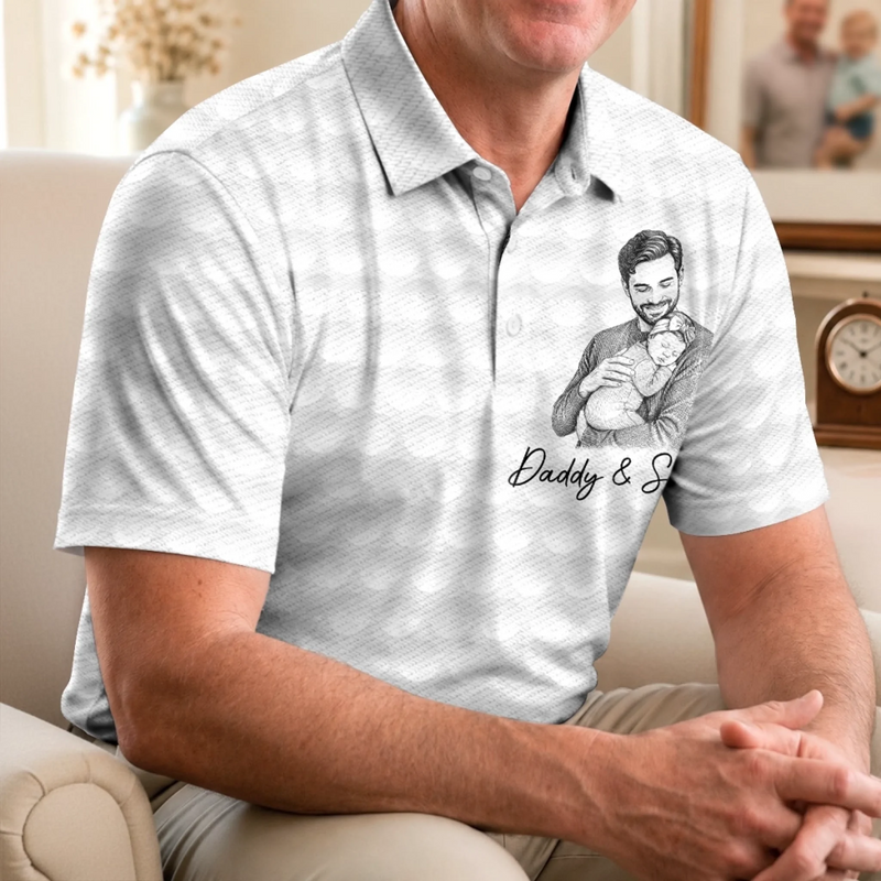 Custom Photo All Over Print Polo Shirt - Personalized Father's Day Birthday Golf Gifts For Dad, Grandpa - Life Is Better On The Course