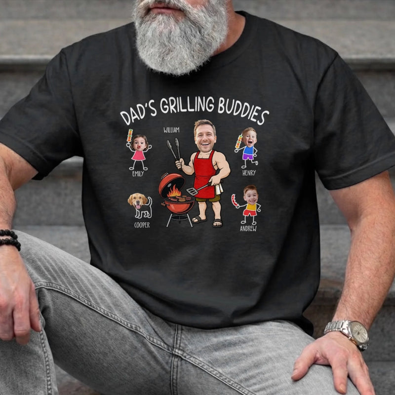 Custom Photo T-shirt, Hoodie - Personalized Father's Day Birthday Gifts For Dad, Grandpa - King of the Backyard Grill