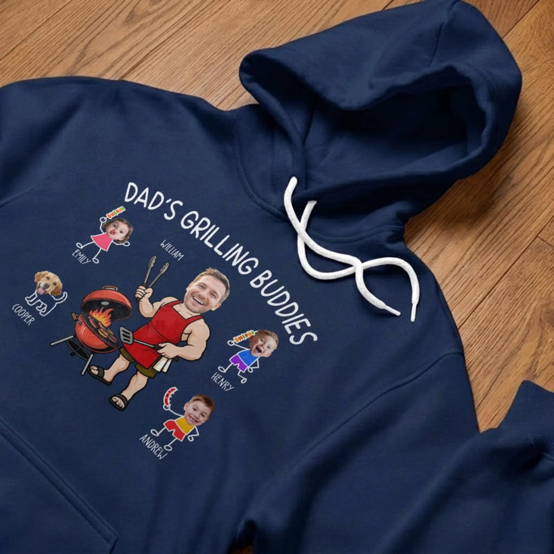 Custom Photo T-shirt, Hoodie - Personalized Father's Day Birthday Gifts For Dad, Grandpa - King of the Backyard Grill