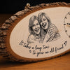 Custom Photo Rustic Wooden Clock - Personalized Best Friend Birthday Gifts For Women, Besties, Sisters, BFF - The Best Kind Of Forever Friend