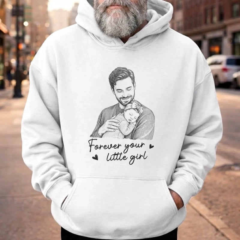 Custom Photo T-shirt, Hoodie - Personalized Father's Day Birthday Gifts For Dad, Grandpa - Family First Forever