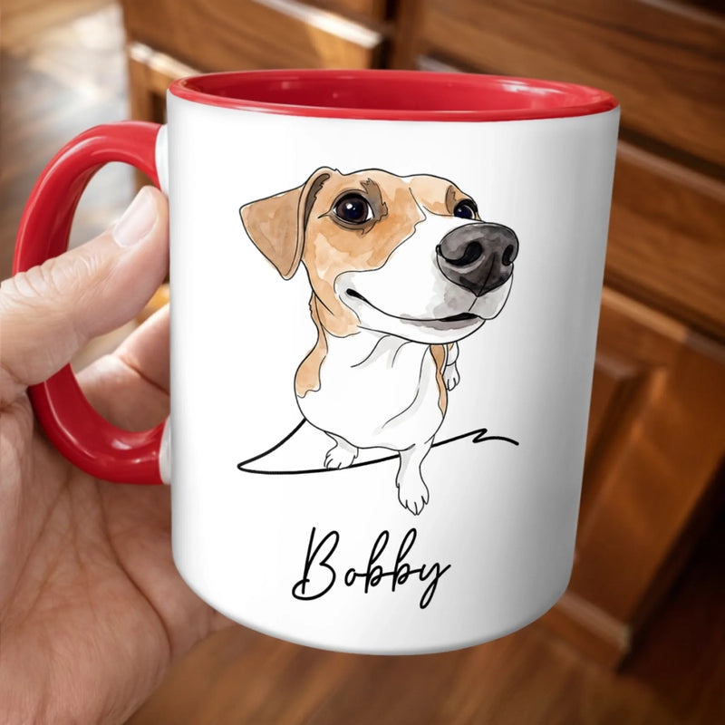 Custom Photo Accent Mug - Personalized Birthday Gifts For Dog Cat Lovers, Dog Dad And Mom, Cat Owners -  The Face Of Unpaid Emotional Labor