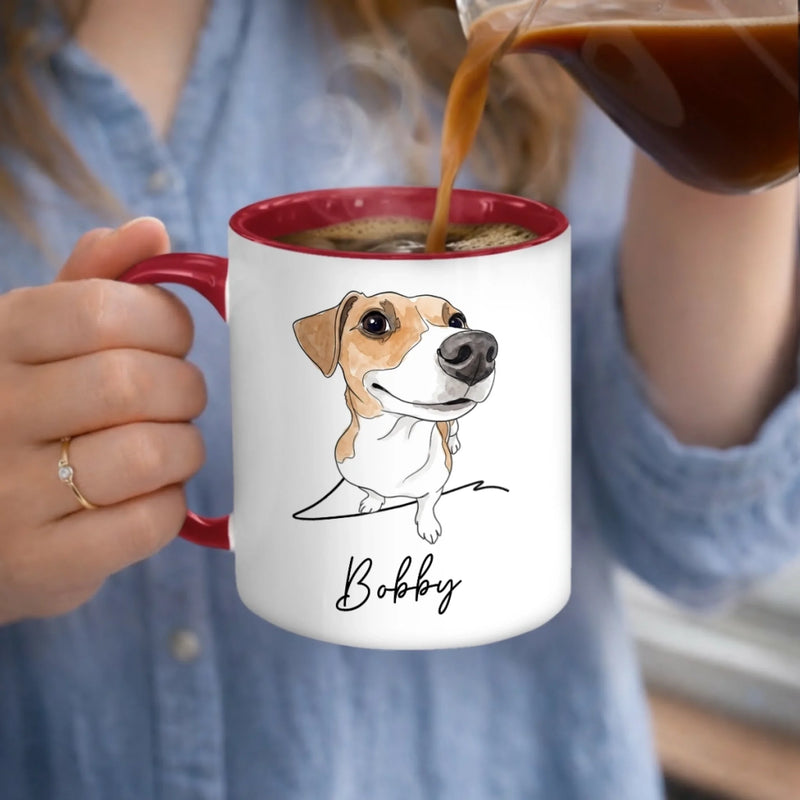 Custom Photo Accent Mug - Personalized Birthday Gifts For Dog Cat Lovers, Dog Dad And Mom, Cat Owners -  The Face Of Unpaid Emotional Labor