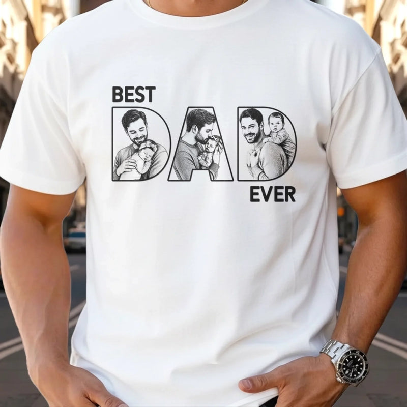 Custom Photo T-shirt, Hoodie - Personalized Father's Day Birthday Gifts For Dad, Grandpa - Best Dad In The World