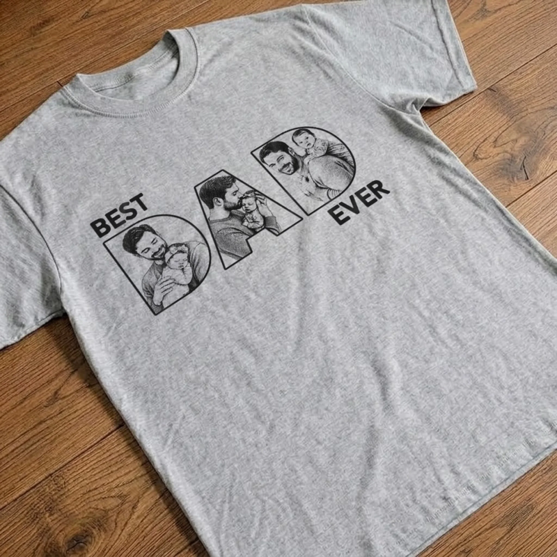 Custom Photo T-shirt, Hoodie - Personalized Father's Day Birthday Gifts For Dad, Grandpa - Best Dad In The World