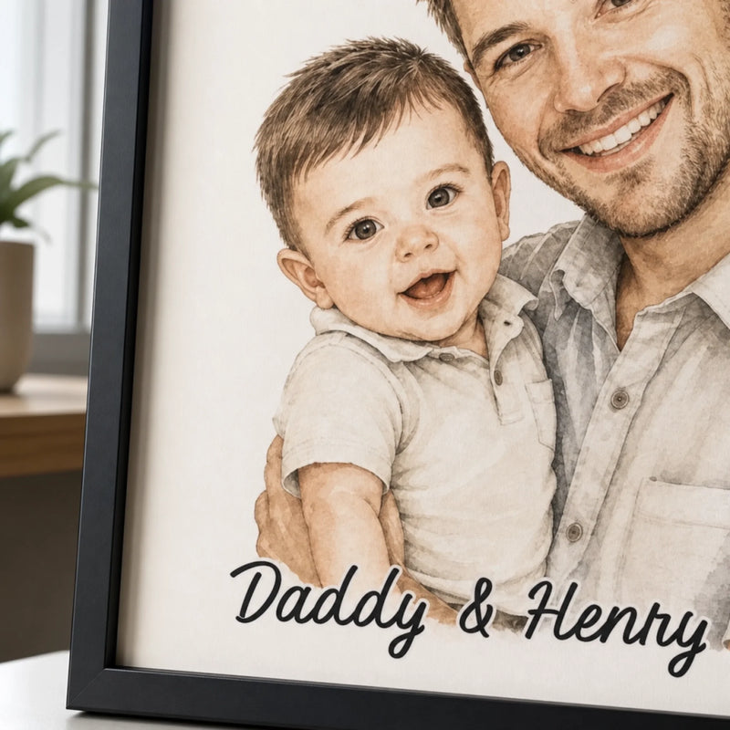 Custom Photo Vertical Poster - Personalized Father's Day Birthday Gifts For Dad, Grandpa - Always Proud To Call You Dad